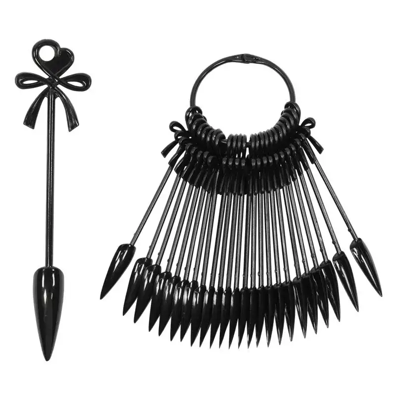 Muestrario 24 Tips en Anilla Stiletto Black