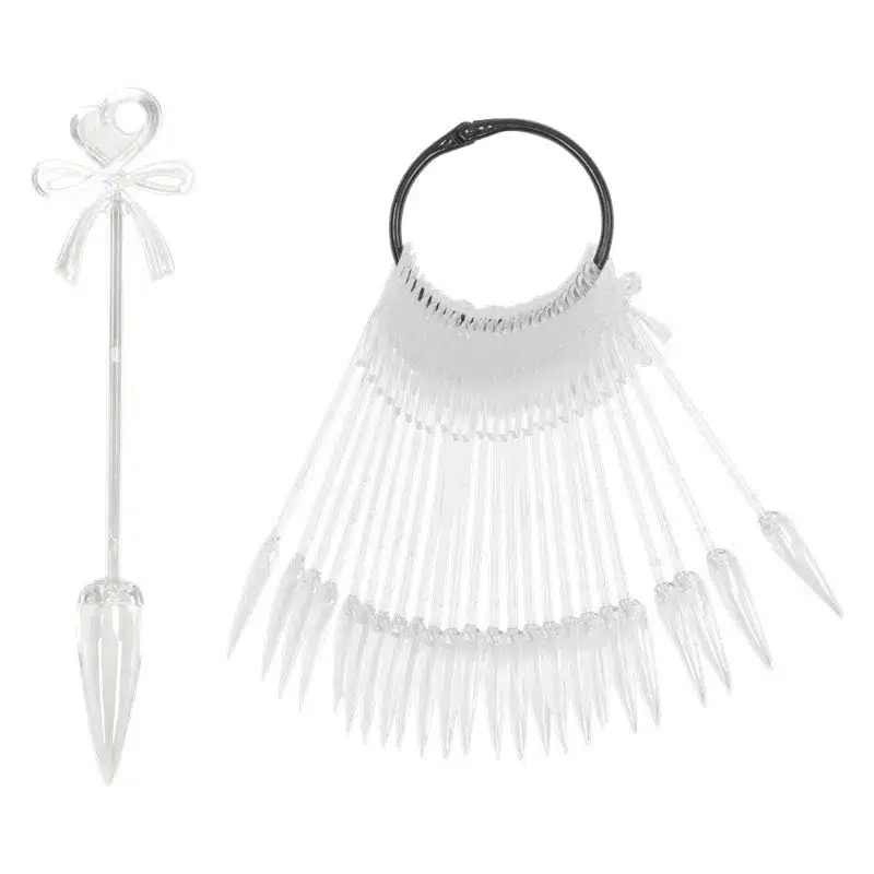 24 Tips Muster Ring Stiletto Clear