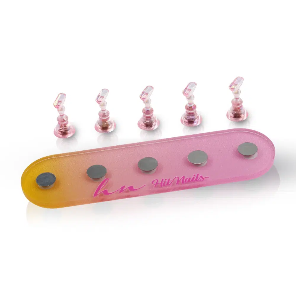 Épingles Magnétiques pour Nail Art avec Base - 5 pièces - Rose Licorne