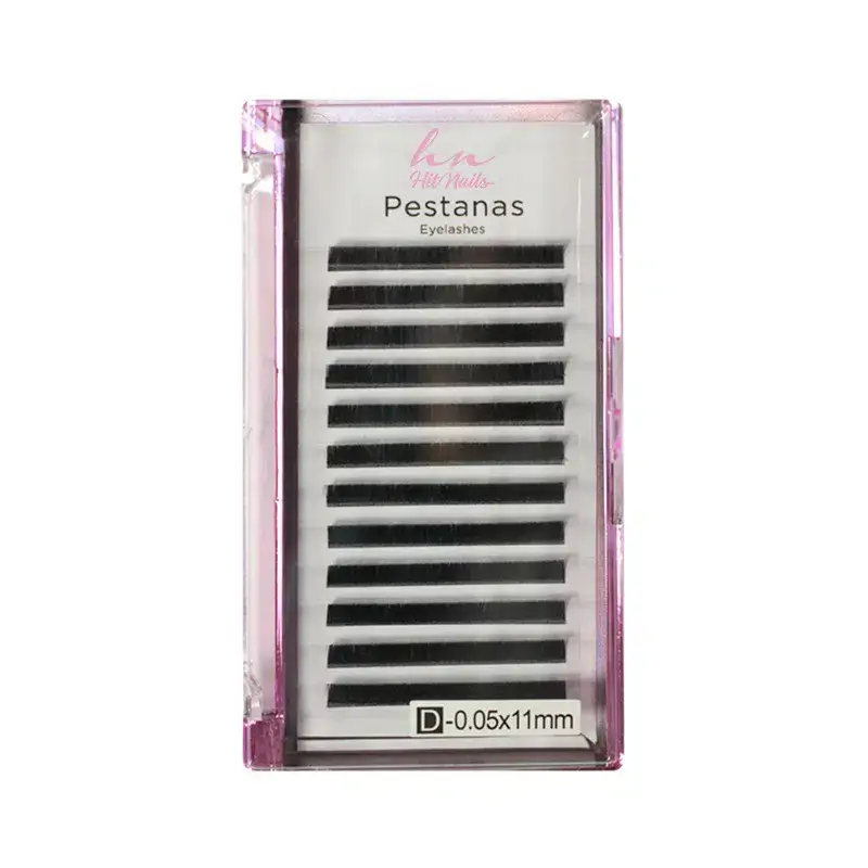 Pestañas 3D/Rusas D 0,05mm x 11mm en Caja 12 filas