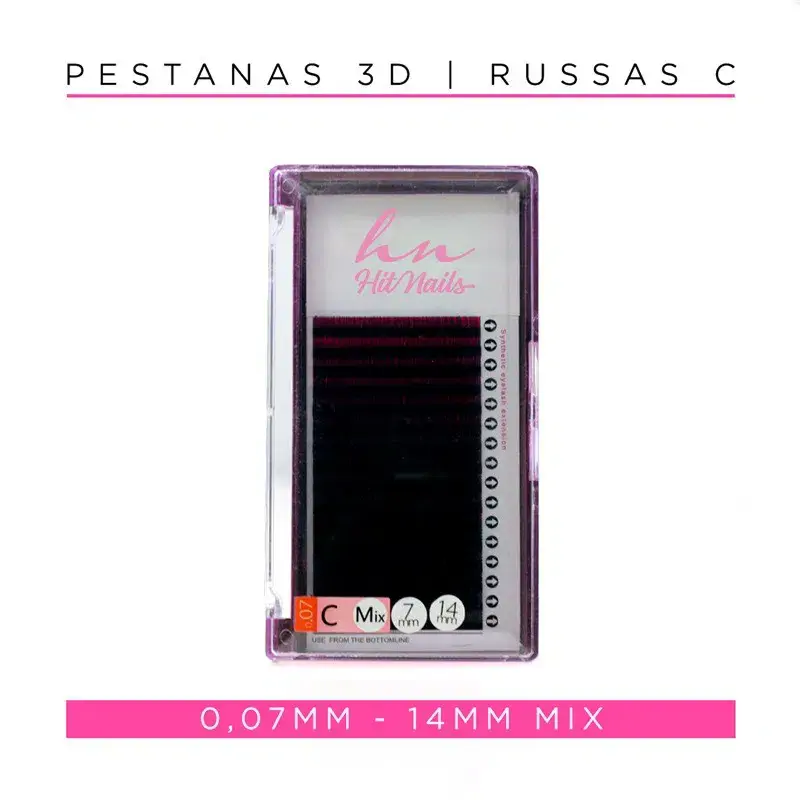 Ciglia 3D/Russe C 0,07mm Mix Nero Viola