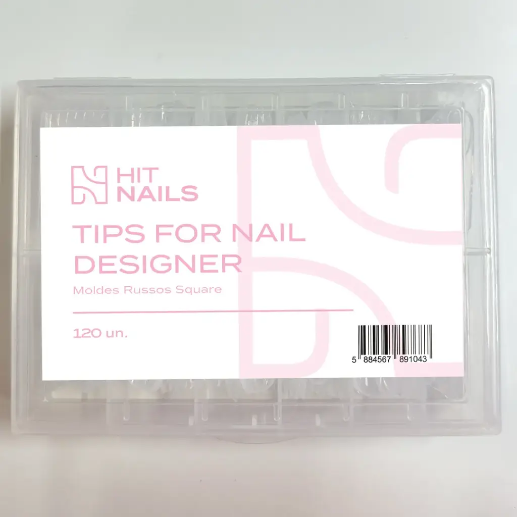 Russische Square Tips Schablonen - 120Stk