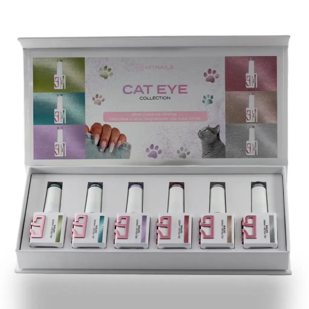 Gel Polish Cat Eye - 6 Cores